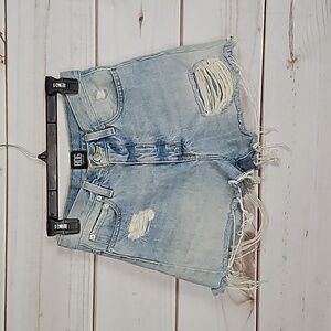 BDG Urban Outfitters Girlfriend High Rise Distressed Jean Shorts - Size 25